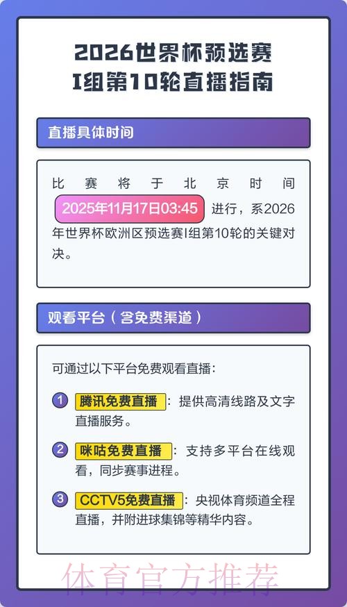 2026世界杯直播实时更新观看指南实时查看